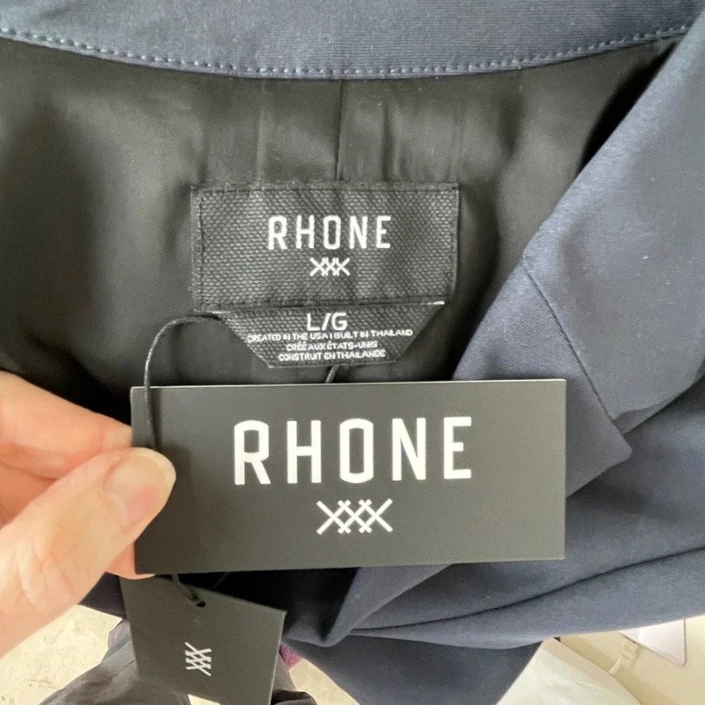 Rhône Navy Blue Commuter Blazer Slim Fit Mens L Stretch Minimalist Performance - Picture 5 of 14